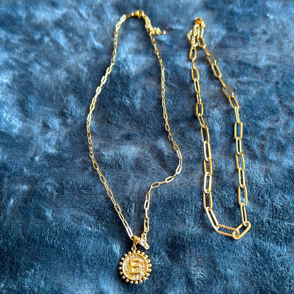 “E” Initial Necklace